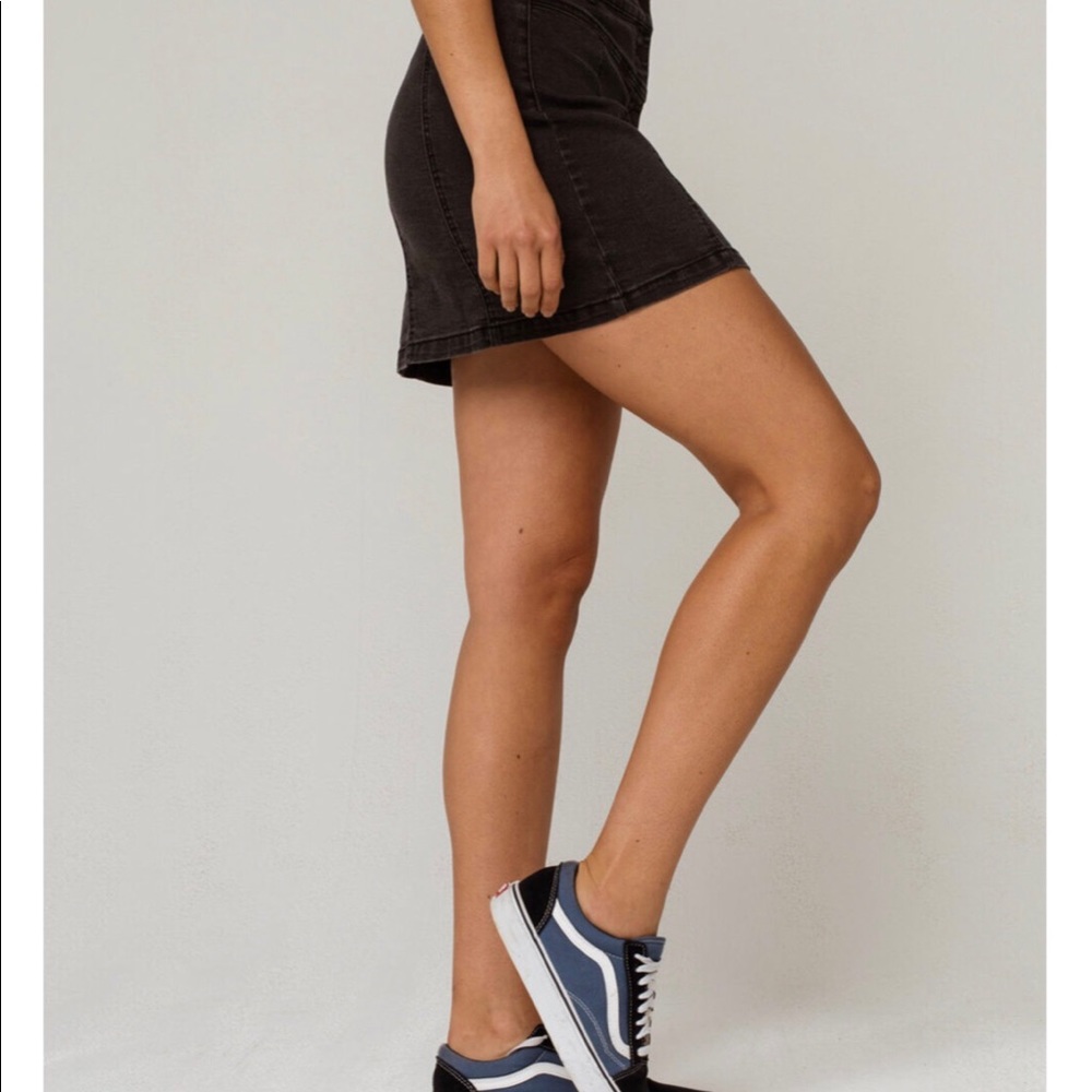 NWT RSQ Collective Button Front Denim Mini Skirt
